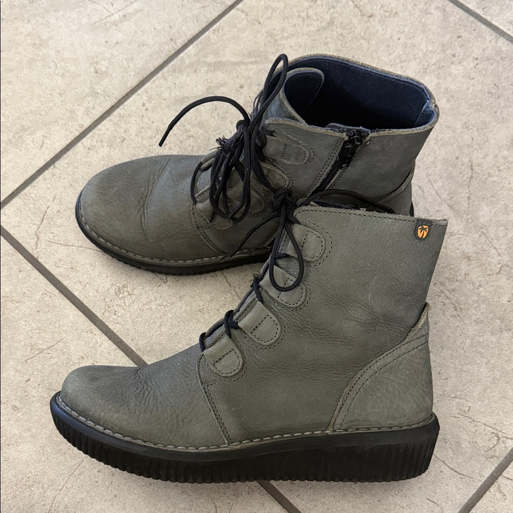 Gray Ankle Boots